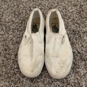 White Slip-on Vans